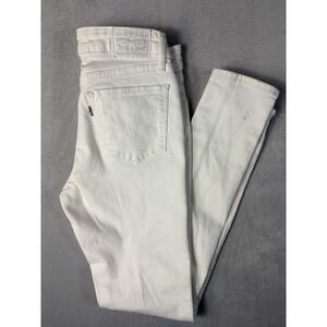 Levis 711 Skinny Jeans Womens 26 White Zip